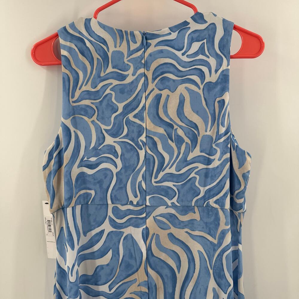 Maggy London Dress Women's SZ 10 NWT Maxi Blue Empire Waist Sleeveless Keyhole - Picture 9 of 16